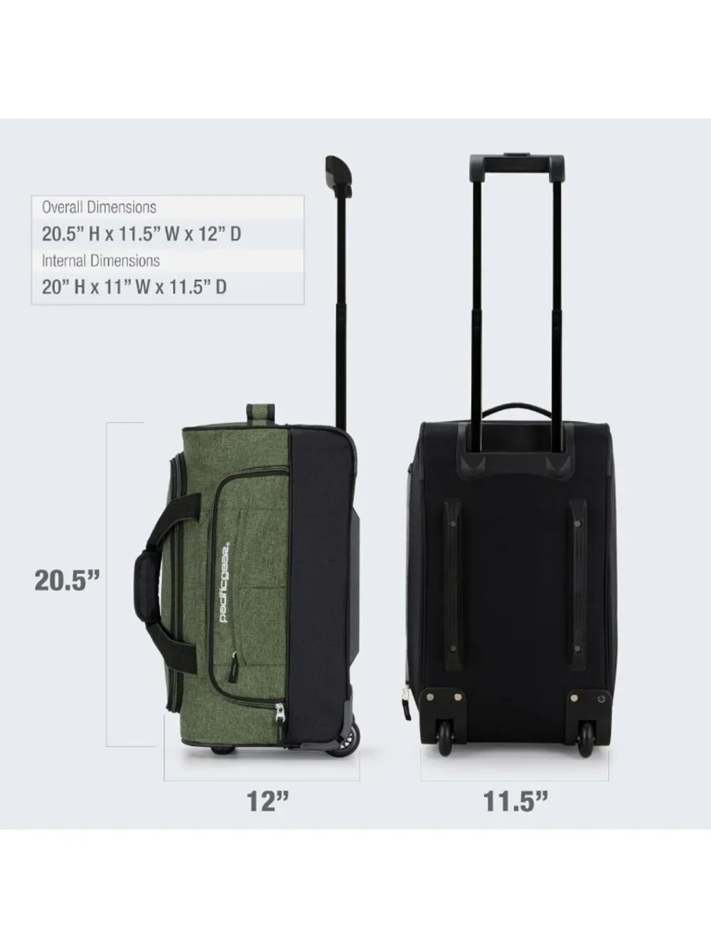 Durable Rolling Duffel Bag with Wheels - Spacious Travel Luggage for Easy Carry